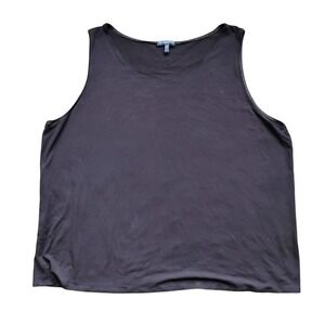 Eileen Fisher Woman 3X Tank Top Brown Sleeveless Rayon Blend Casual/2x$50